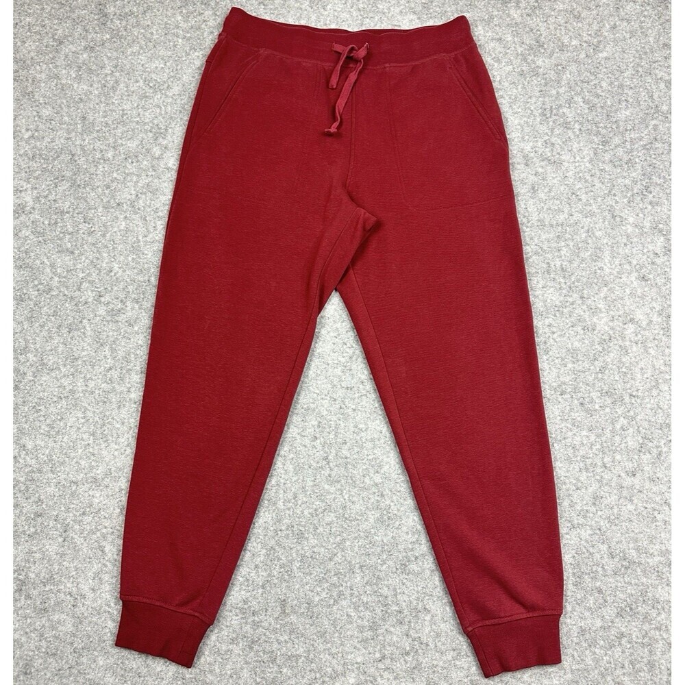 Ugg Hank Jogger Pants Mens Medium Burgundy Fleece Casual Lounge Sweats 1103582